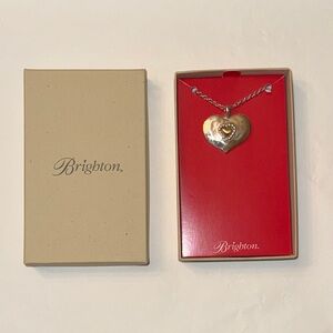 Brighton Love Beyond Words Two-Tone Heart Necklace